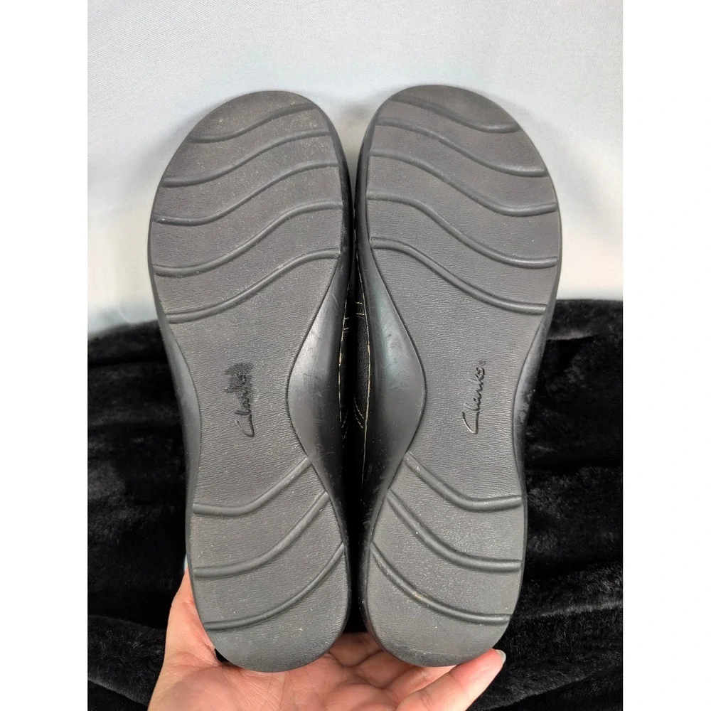 Clarks‎ Cora Poppy Loafers Womens 9.5 Black Excellent
